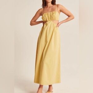 *NWT* Abercrombie & Fitch Cutout Maxi Yellow Dress
